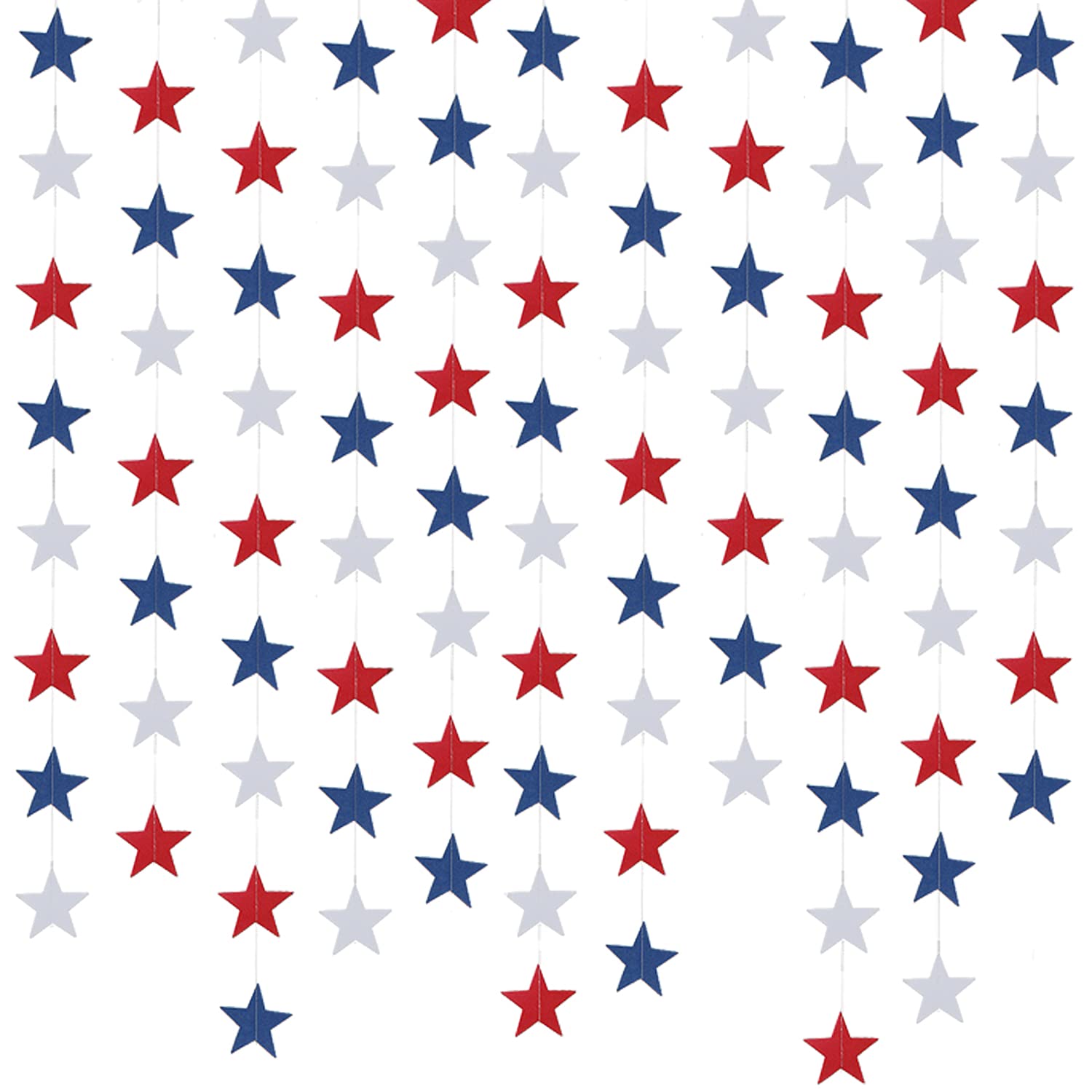 JREAMTD 10 Pack Patriotic Star Banners 4th of July Streamers Garland Decorations 65Ft/180 Red Blue White Glitter Paper Star Banner Decor Independence Day Memorial Day BBQ Holiday Party Supplies JREAMTD 10 Pack Patriotic Star Banners 4th of July Streamers Garland Decorations 65Ft/180 Red Blue White Glitter Paper Star Banner Decor Independence Day Memorial Day BBQ Holiday Party Supplies